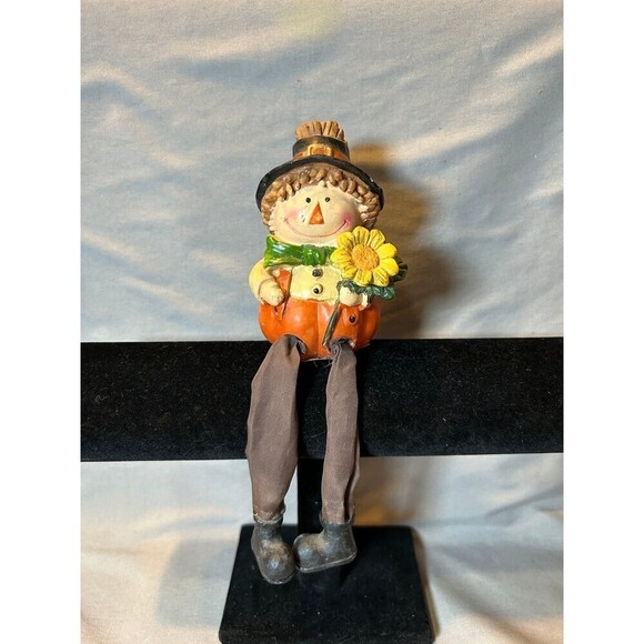 Adorable Pumpkin Scarecrow Shelf Sitting Figurine - Picture 1 of 4